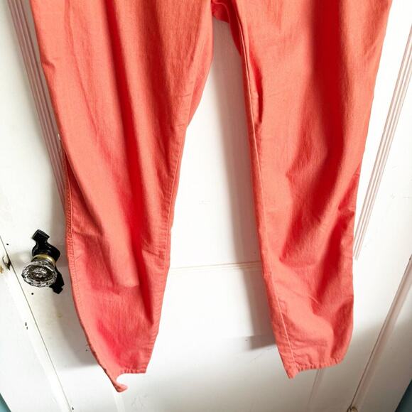 Lafayette 148 New York Orange Mercer Skinny Ankle Pants Slacks Peach Rose Size 6 - Picture 5 of 13